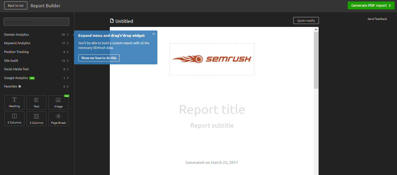 report semrush