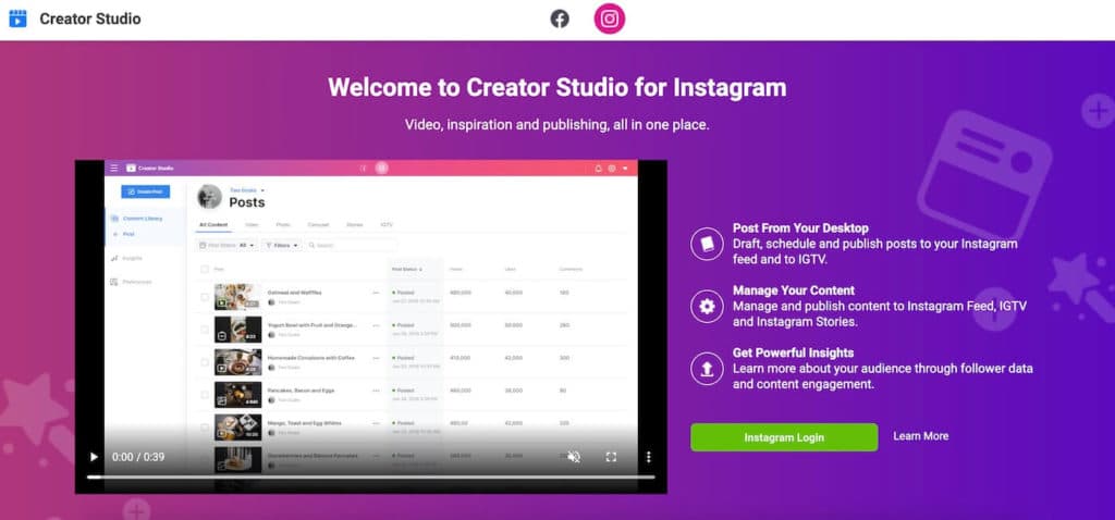 programmer post instagram creator studio